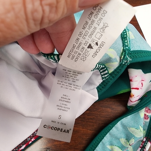 Cocopear Green Floral‎ Swim Dress Swim Suit - Picture 7 of 8